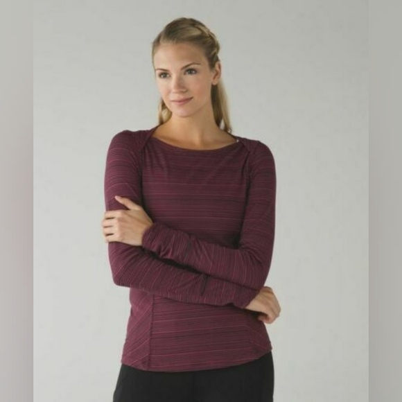 Lululemon - Kanto Catch Me Strong Long Sleeve Shirt In Plum - Picture 1 of 5